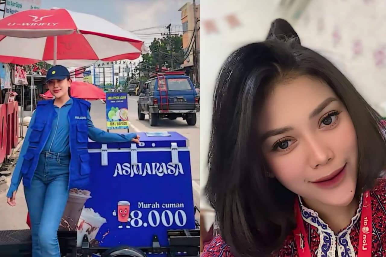 seorang mantan pramugari jadi penjual kopi keliling.kisahnya viral di tiktok.