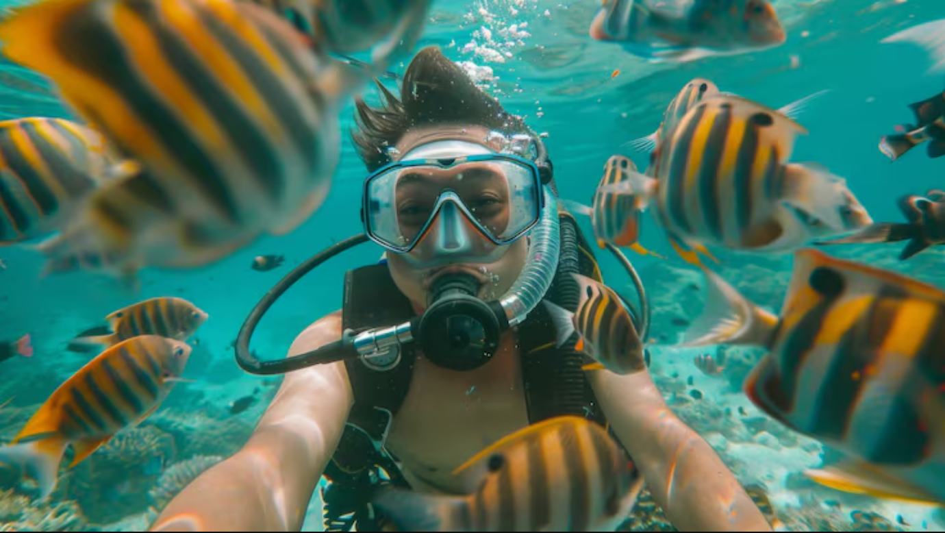 Ilustrasi spot snorkeling.