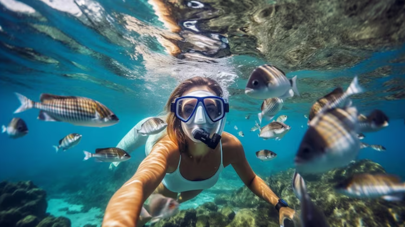 Snorkeling adalah kegiatan rekreasi air untuk mengamati pemandangan bawah laut dari permukaan dengan menggunakan peralatan khusus.