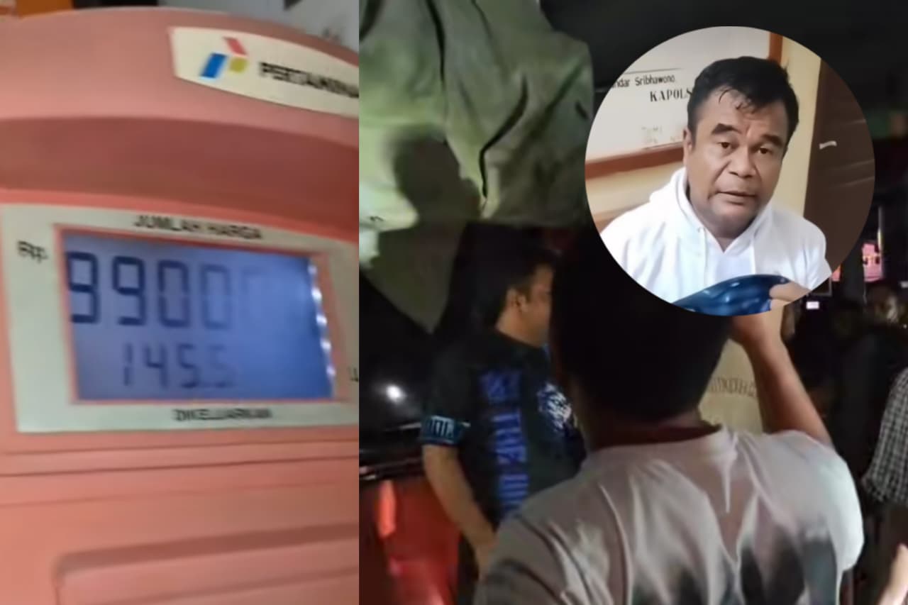 warga grebek pelaku pengecoran BBM yang marak terjadi dilampung.