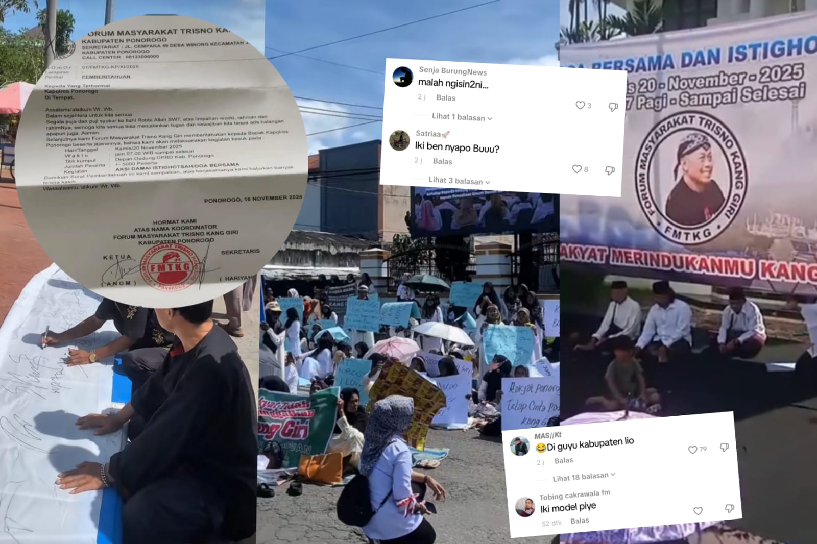 Istighosah dan Doa bersama ditujukan kepada Bupati Sugiri Sancoko di tengah-tengah proses hukum yang kini menjeratnya.