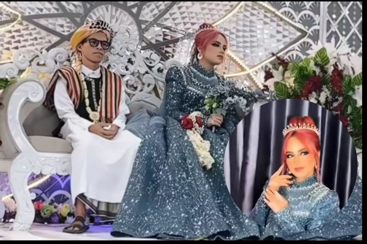 pernikahan viral ning robwah, karena tampil tanpa hijab dan rambut berwarna merah.