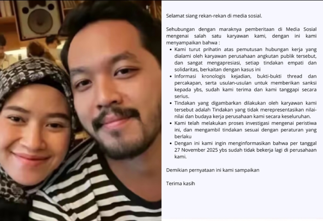 Anita Dewi diberhentikan dari pekerjaannya gegara heboh tumbler tertinggal di KRL berujung diduga karyawan KAI dipecat.