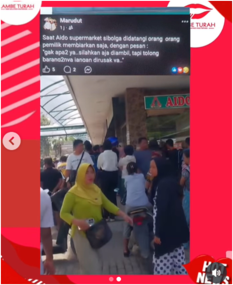 Pesan menyentuh pemilik toko Aido di Tapteng