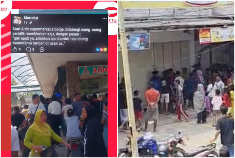 Viral penjarahan minimarket di Sibolga