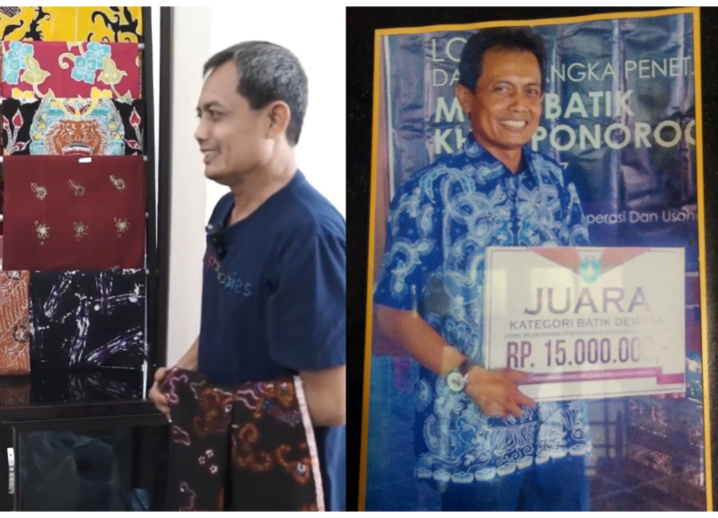 Dian Fajariyono atau Pak Nano, pembatik hebat yang berhasil membawa batik khas Ponorogo ke kancah dunia internasional
