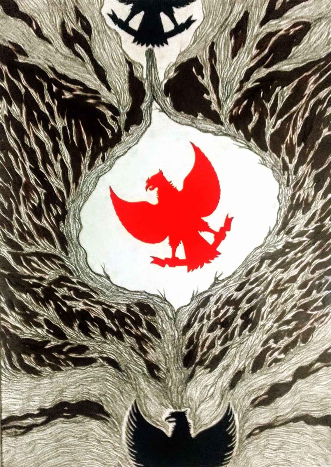 Bambang Asrini menggelar pameran seni drawing kontemporer bertajuk Motherland.