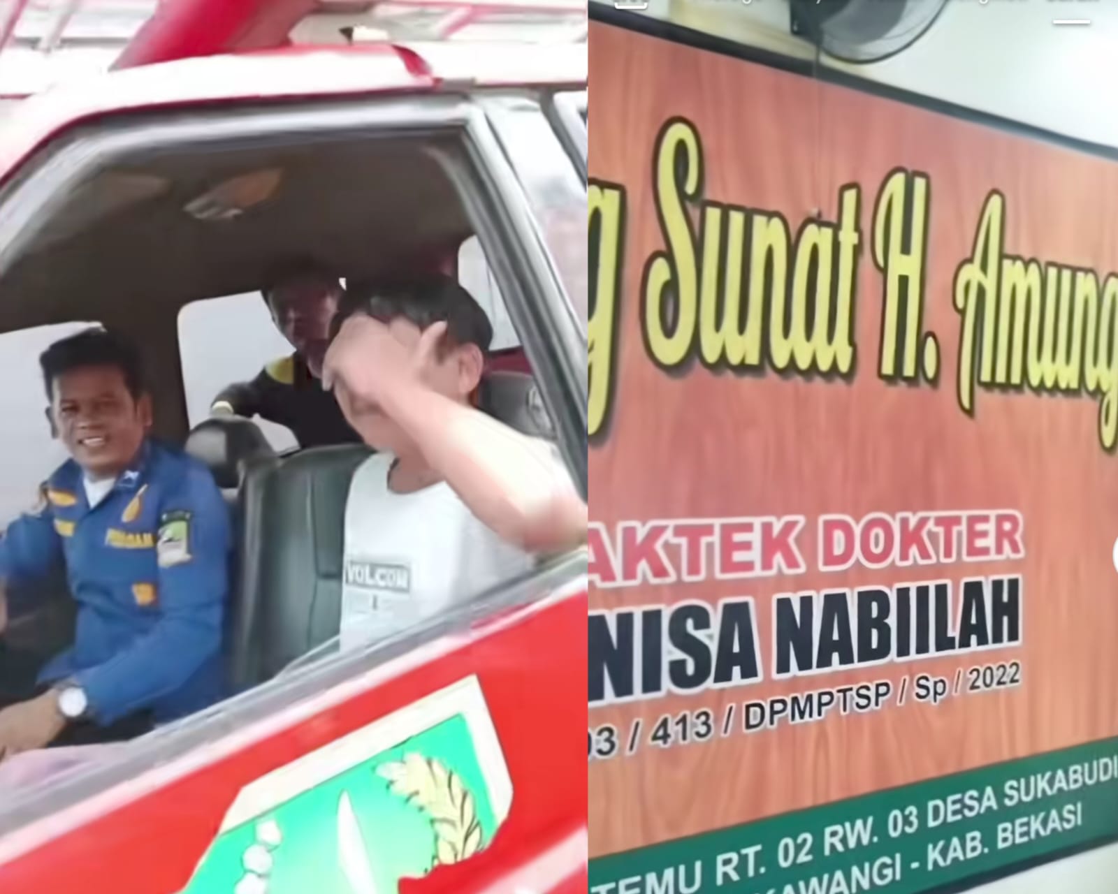 Viral petugas Damkar Kabupaten Bekasi bujuk bocah yang takut disunat