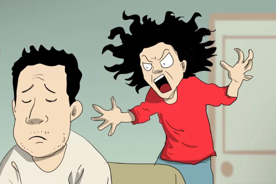 Ilustrasi suami takut istri.