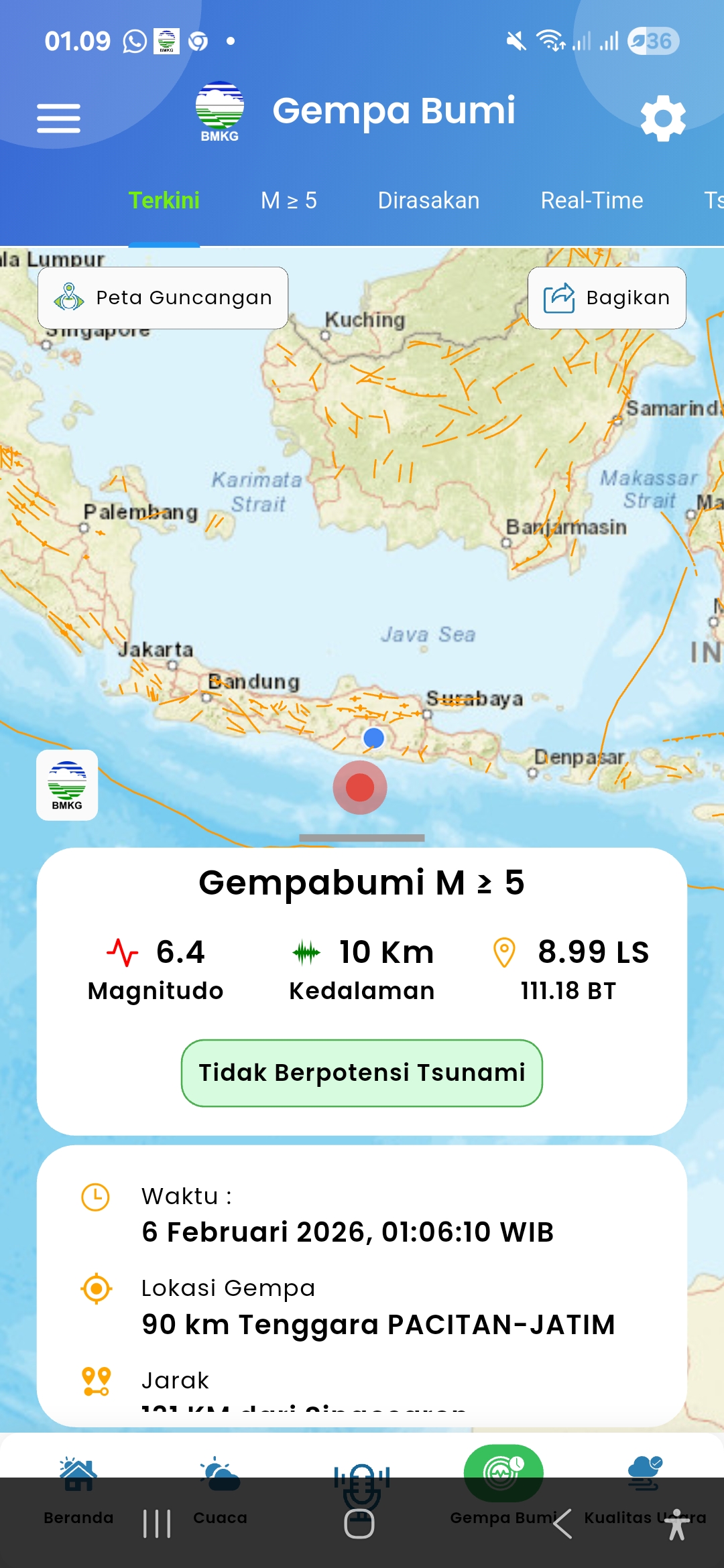 Gempa Pacitan.