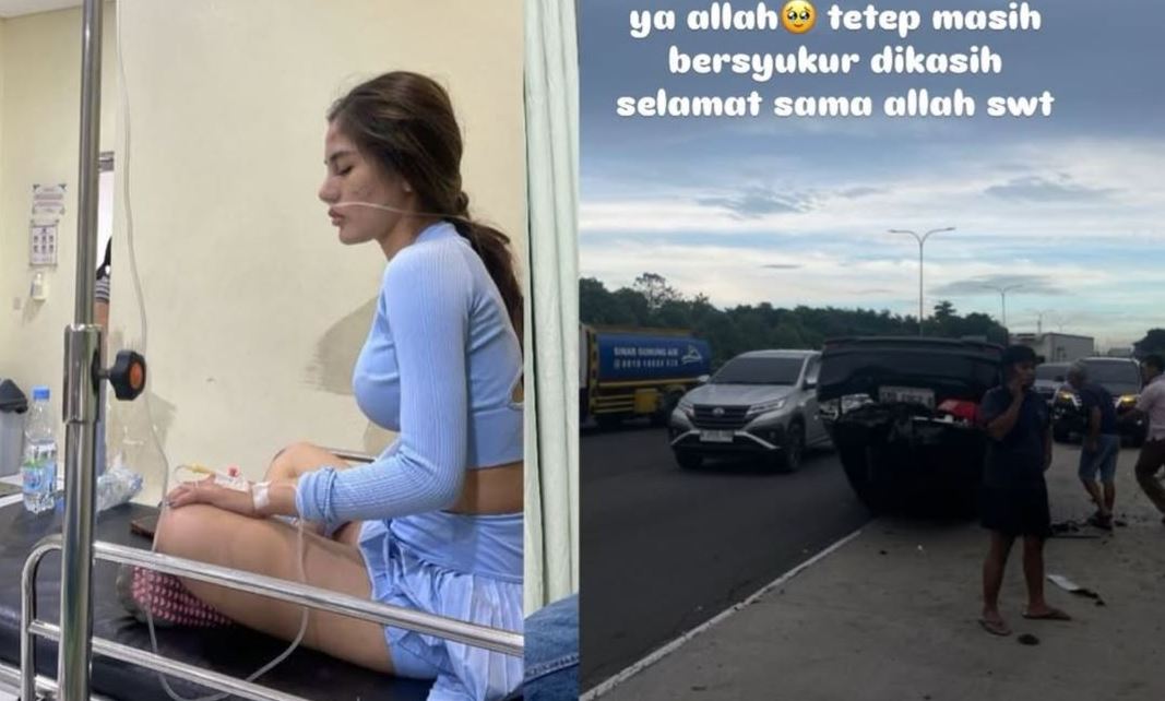 Aktris sinetron Diva Siregar mengalami kecelakaan di Tol Jagorawi KM 24 hingga mobilnya terbalik.