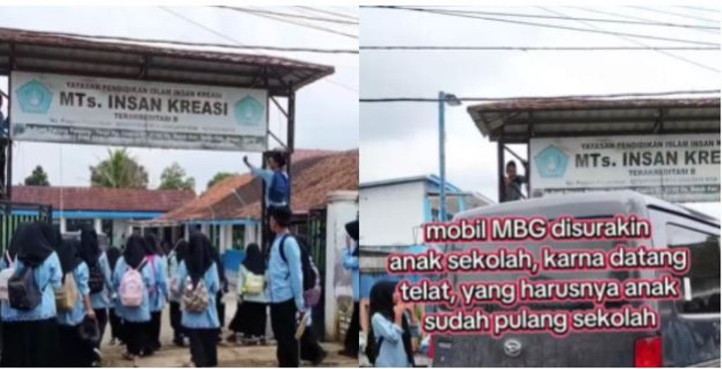 Caption Foto: Menyoroti viralnya dugaan keterlambatan mobil MBG ke sekolah MTs di Bogor, Jawa Barat.