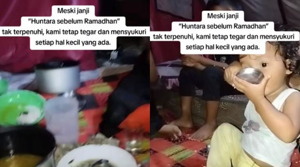 Kondisi warga Aceh Timur di tenda pengungsian saat ramadan.