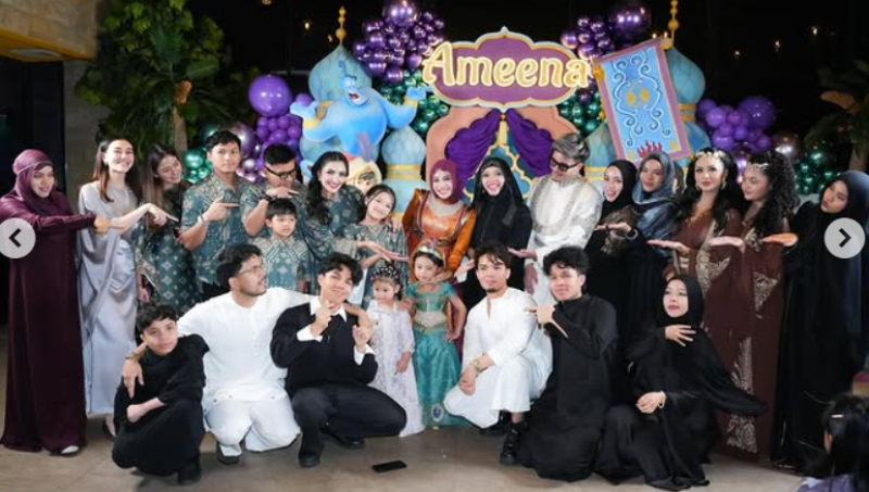 Keluarga besar Gen Halilintar, Anang Hermansyah hingga Krisdayanti hadiri acara ulang tahun Ameena