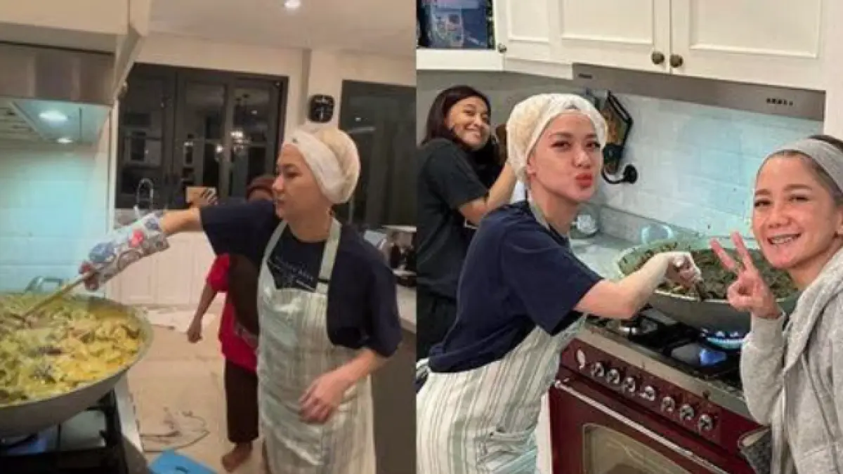 Momen BCL masak rendang ini terlihat dalam Instagram Stories miliknya.