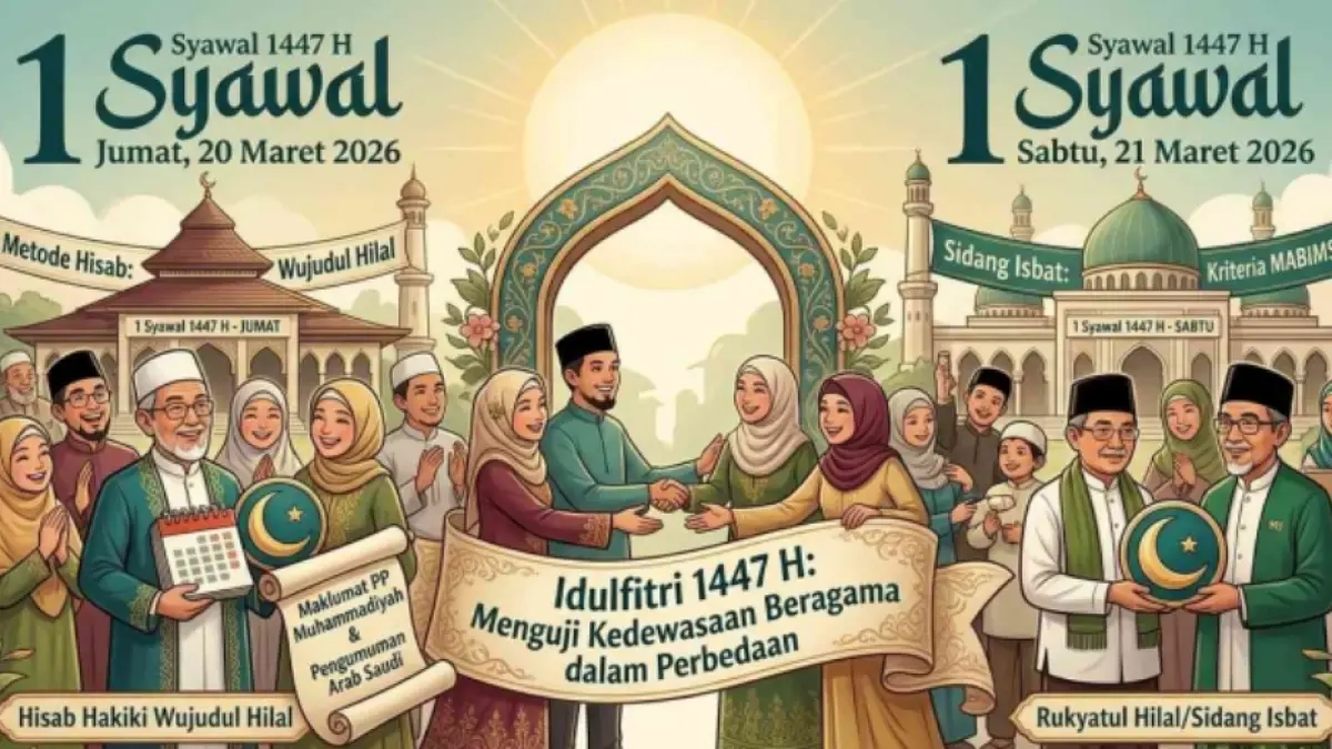 Ilustrasi Penetapan 1 Syawal 2026.
