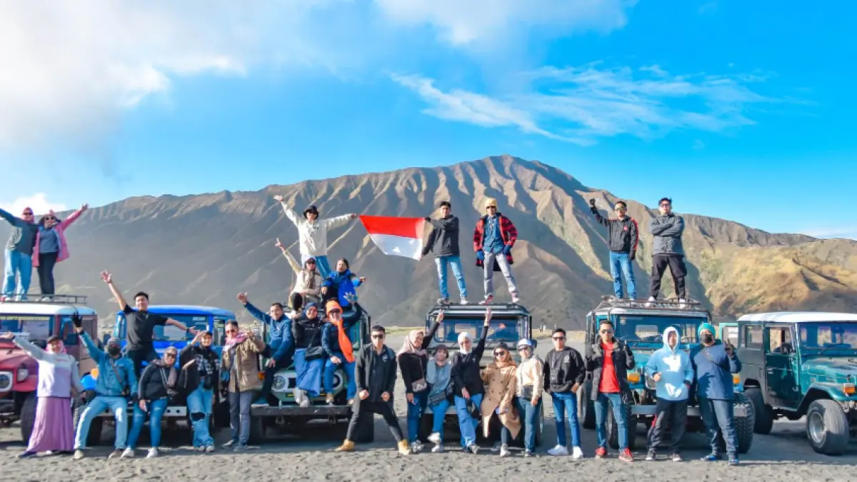 Kunjungan wisatawan ke kawasan Gunung Bromo