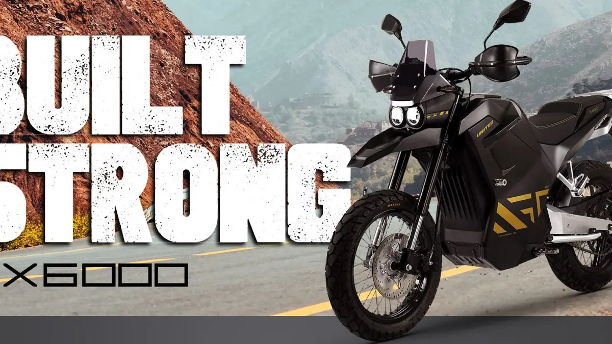 United RX6000, motor listrik dual purpose yang dirancang untuk jalan kota hingga jalur semi off-road. (UNITED)