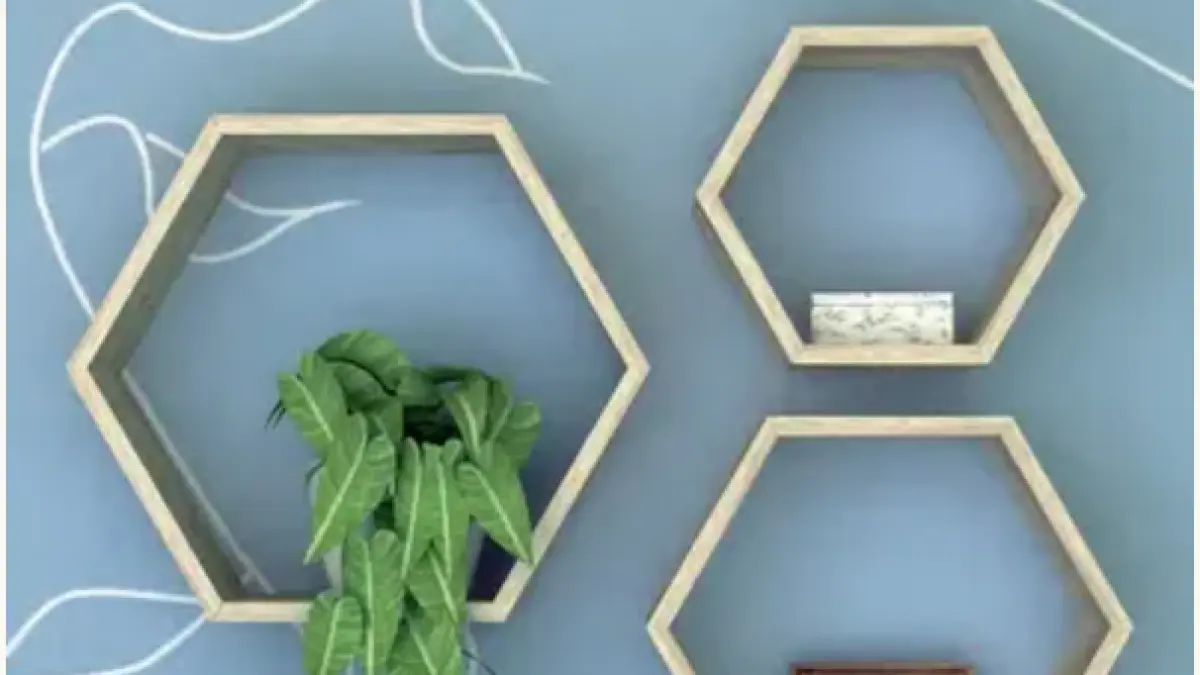 Masterspace Set 3 Pcs Rak Dinding Hexagon
