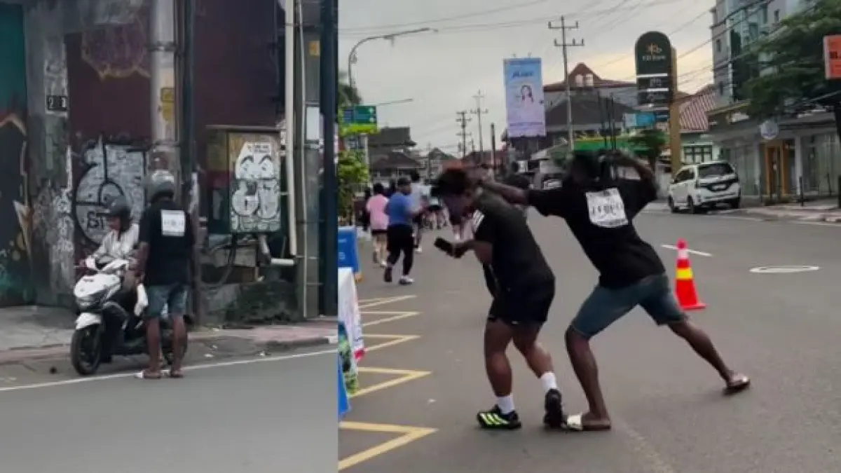 Viral peristiwa saat seorang pelari peserta Jogja 10K Run 2026 tiba-tiba dipukul orang tidak dikenal (OTK). (ISTMIEWA)