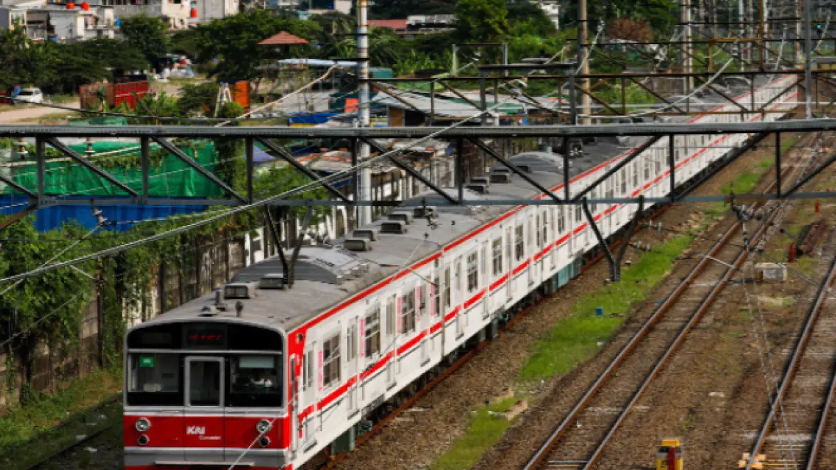 Ilustrasi Rangkaian kereta rel listrik (KRL)