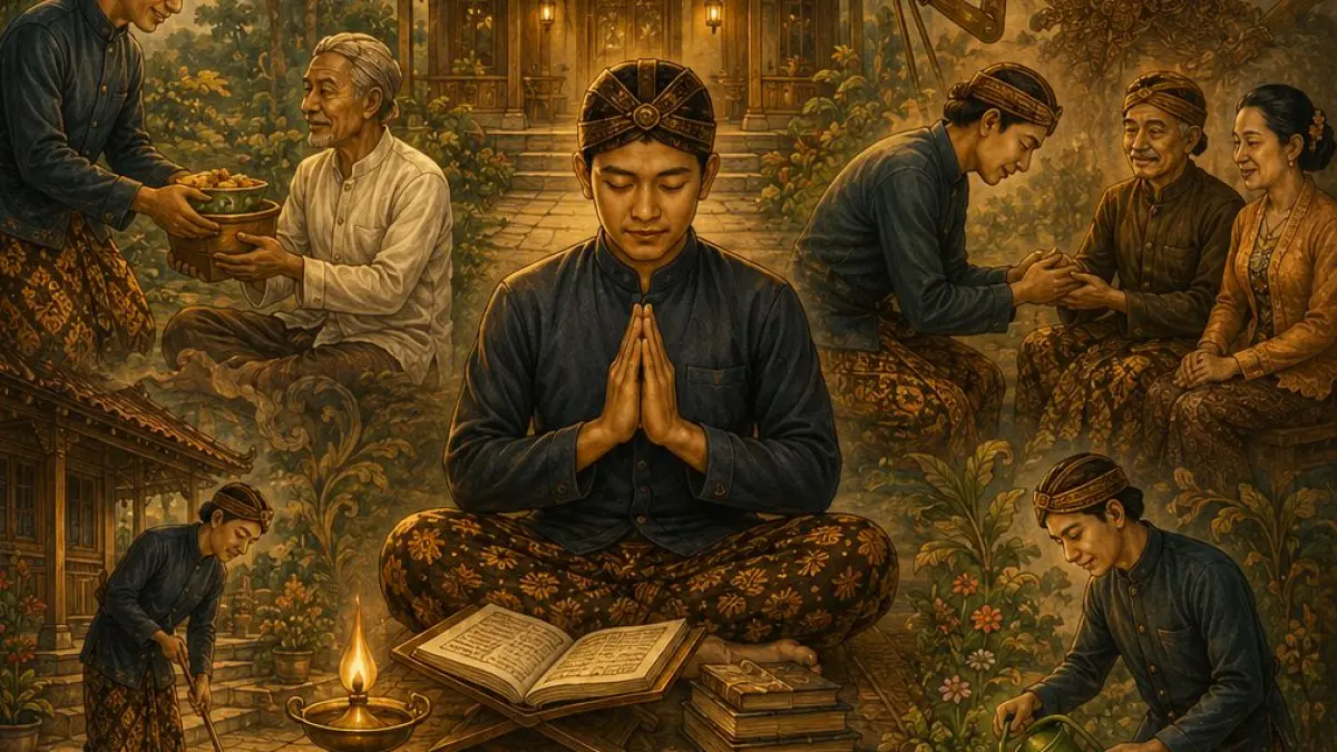 Ilustrasi budaya Jawa tentang Kamis Legi.