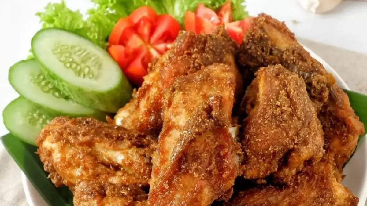 Ilustrasi ayam goreng ketumbar.