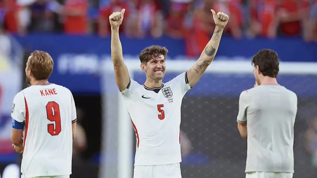 Jhon Stones bersama Inggris saat berhasil melaju ke babak SemiFinal pada Piala Dunia 2026 ketika berhasil mengalahkan Norwegia di babak QuarterFinal Piala Dunia 2026. (12/07/26). Foto: Instagram @johnstones5