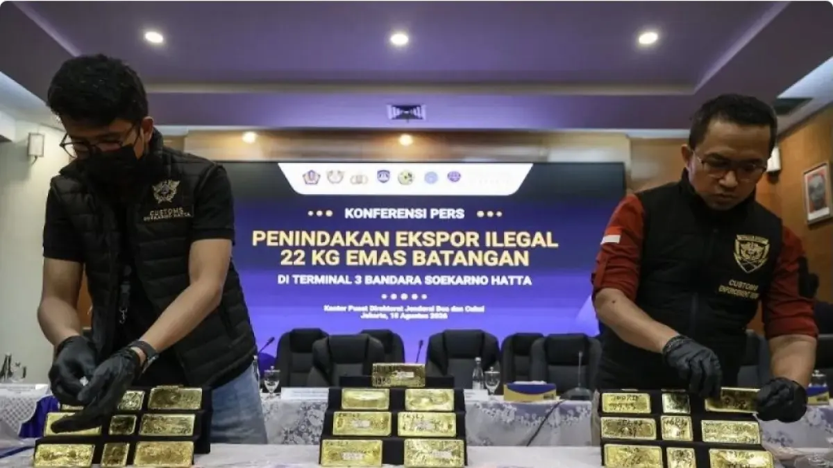 Direktorat Jenderal Bea dan Cukai (DJBC) berhasil menggagalkan 32 kasus ekspor emas ilegal senilai Rp 846,94 miliar. (ANTARA)