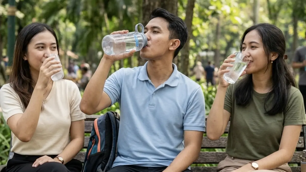 Gambar Minum Air Putih 