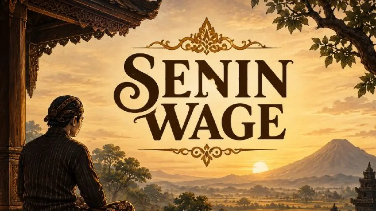 Ilustrasi untuk weton Senin Wage sesuai budaya Jawa.