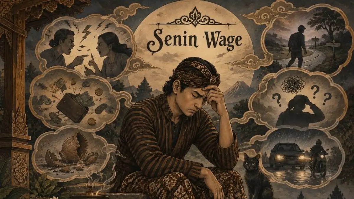 Ilustrasi keapesan weton Jawa Senin Wage.