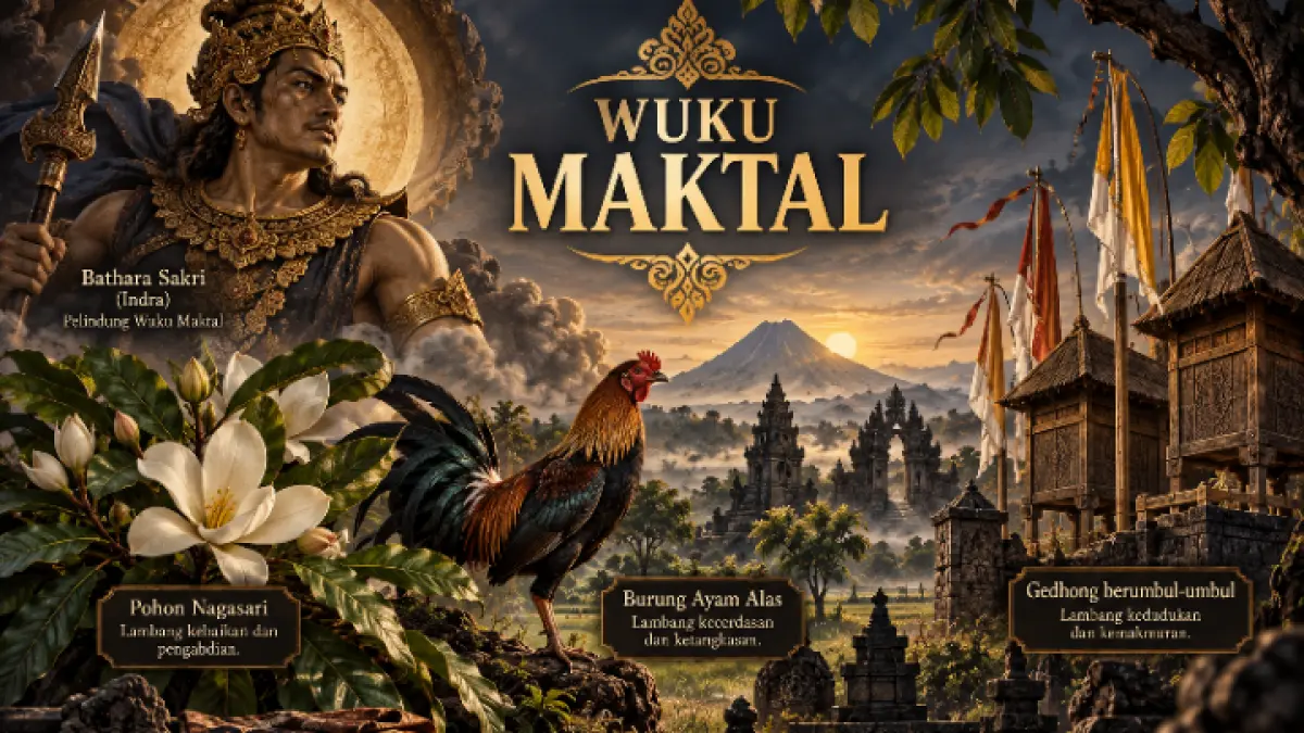 Ilustrasi wuku Maktal dalam sistem pawukon Jawa.