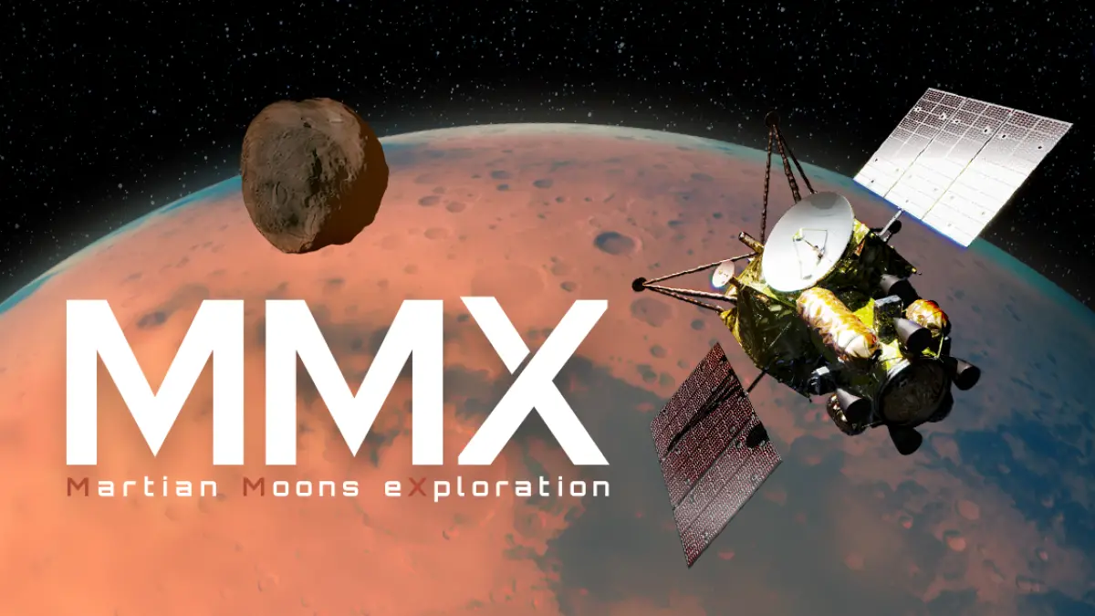 Banner resmi dari misi MMX (JAXA)