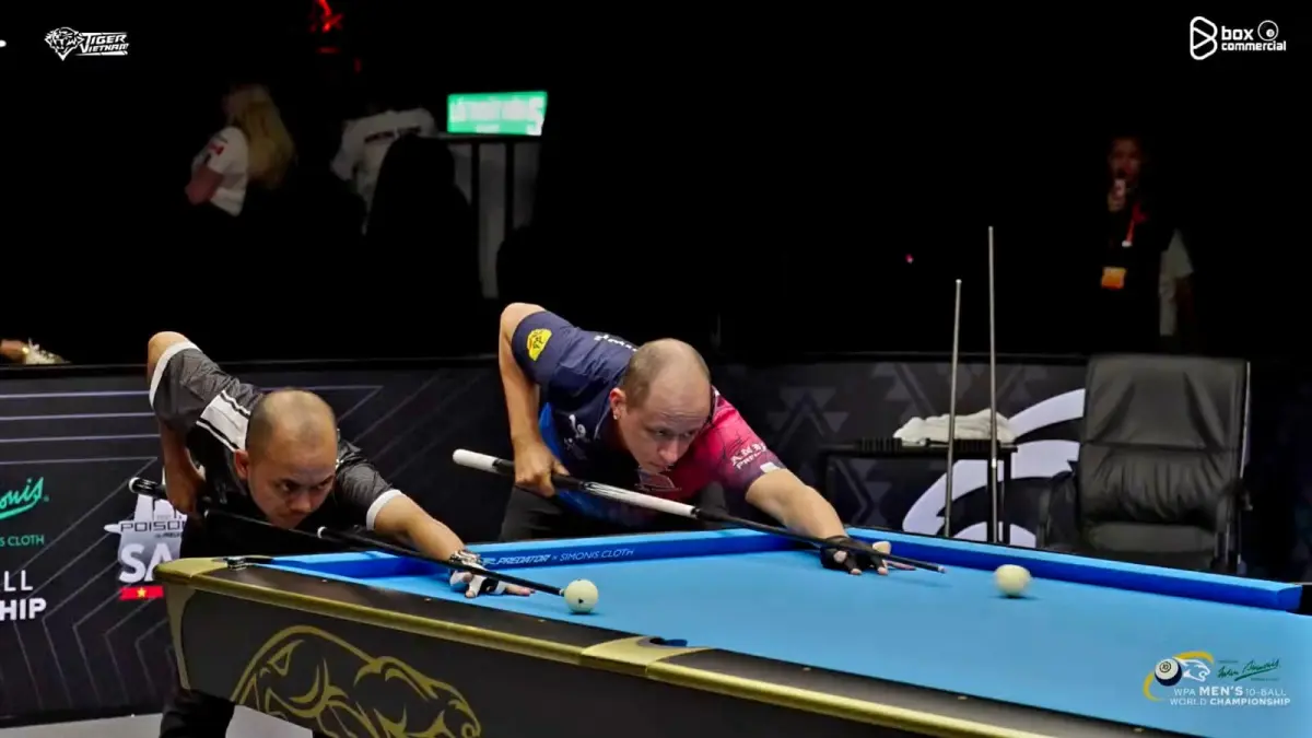 Irsal Afrineza Nasution memberikan perlawanan sengit saat bertemu legenda biliar dunia Shane Van Boening
sumber gambar: youtube