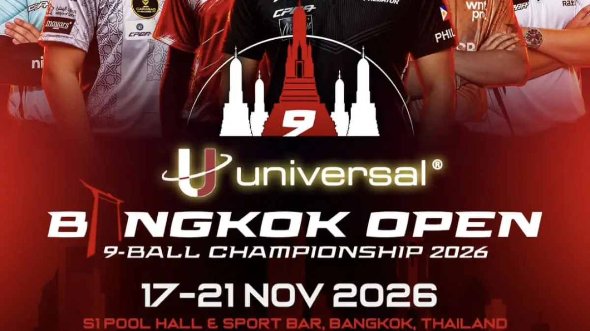 Universal Open Bangkok 2026 Akan Berlangsung November ini, di S1 Pool Hall & Sport Bar Bangkok dengan total hadiah USD 63.000.
sumber gambar: instagram