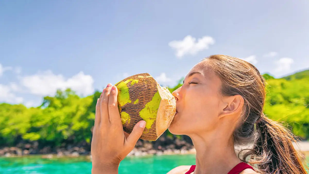 Ilustrasi Manfaat Minum Air Kelapa @Halodoc