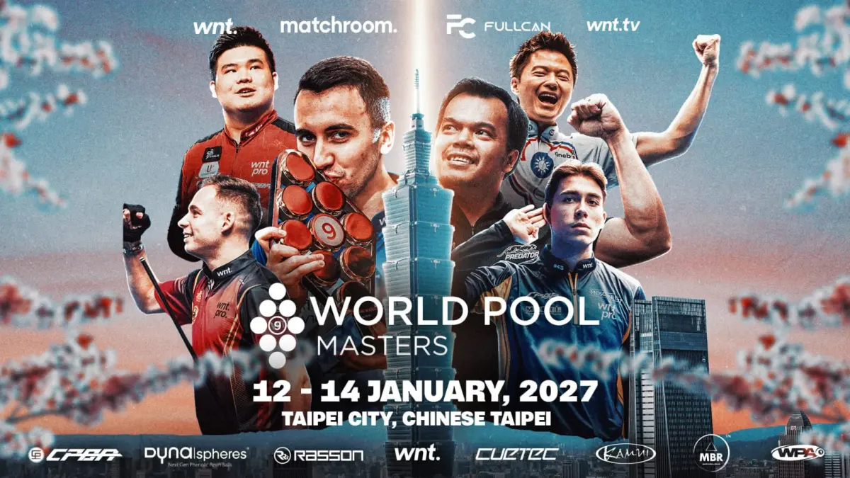 Taipei jadi pusat perhatian dunia! World Pool Masters 2027 siap digelar.
sumber gambar: World Nineball Tour