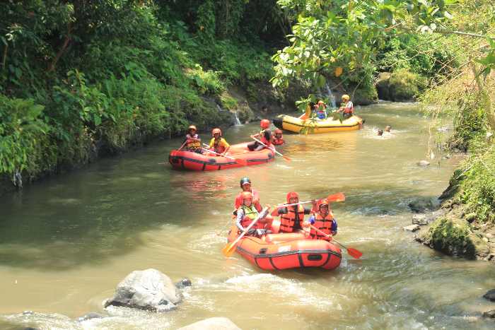 Wisata arung jeram Desa Glagahwero (Foto : Dok Radar Jember)