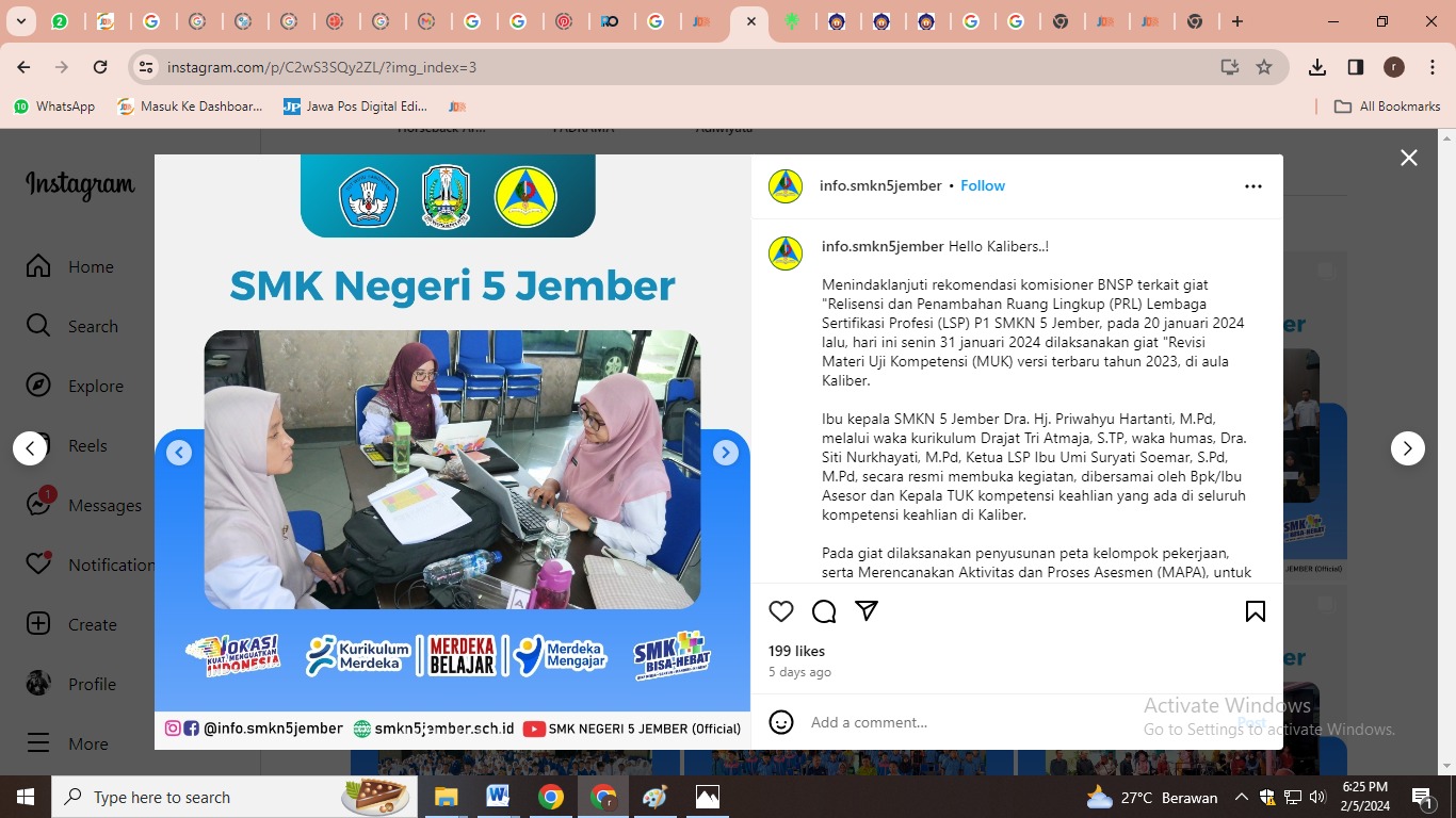 Foto: IG SMKN 5 Jember