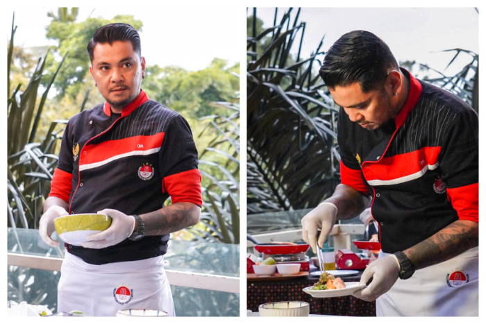 TERAMPIL: Chef Opick atau pemilik nama lengkap Taufik Hidayat mengolah berbagai makanan di dapur Cafe Tebing Kecamatan Sukorambi Jember. (Gesheila / Radar Jember)