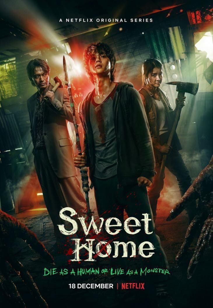 MENEGANGKAN: Poster sweet Home menunjukkan drakor horor membuat manusia berubah menjadi mosnter ganas. (pinteres-hazel)