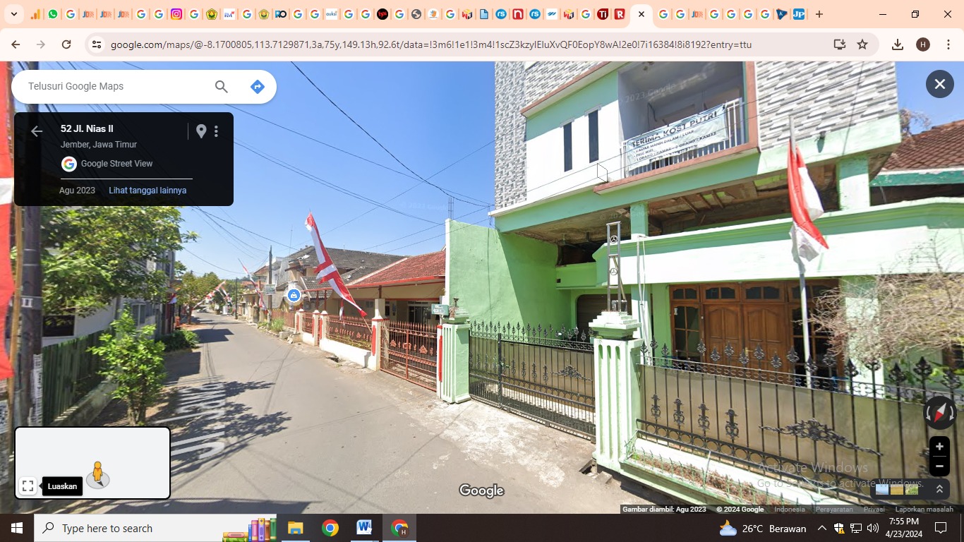 Tangkapan layar google street view di Jalan Jawa 2