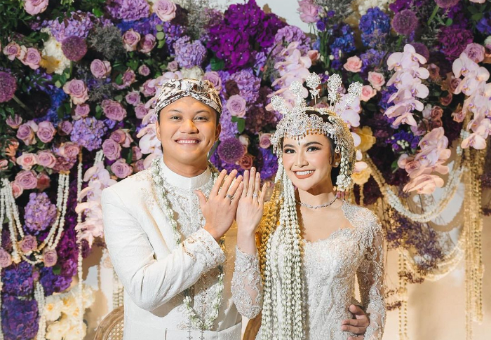 Rizky Febian dan Mahalini resmi menjadi pasangan suami istri setelah melangsungkan akad nikah pada Jumat (10/05) (Foto : Instagram rizkyfbian)