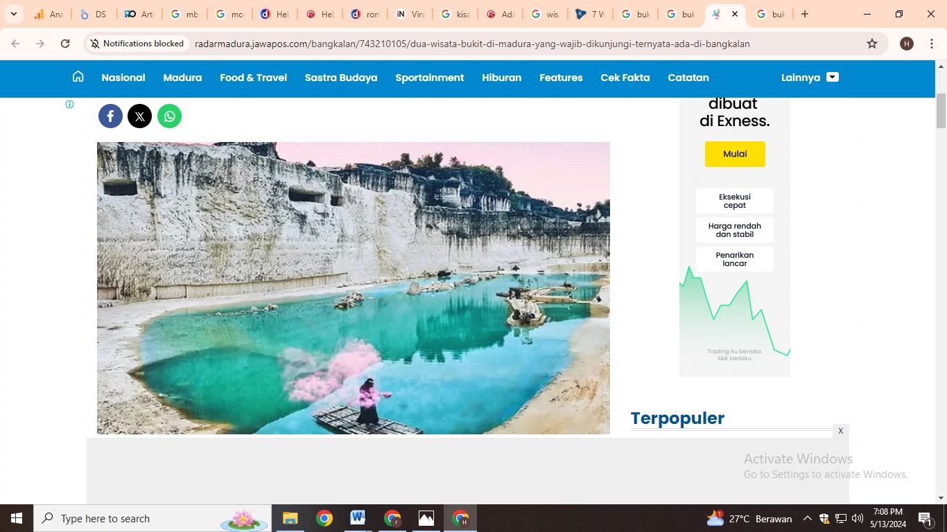 Bukit Jaddih adalah wisata yang ada di Bangkalan Madura (foto: Radar Madura Jawa Pos Grup)