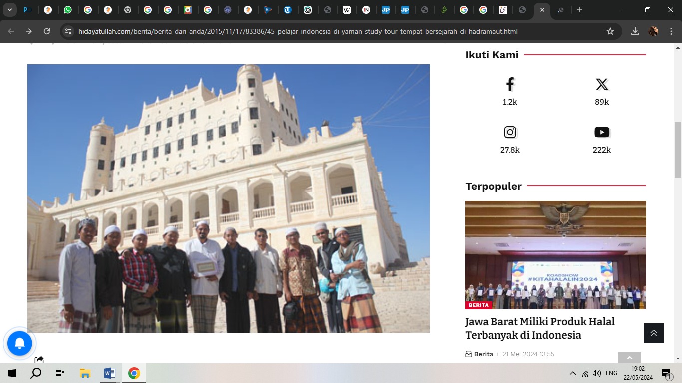Warga Indonesia yang berkunjung dan belajar di Hadramaut, Yaman