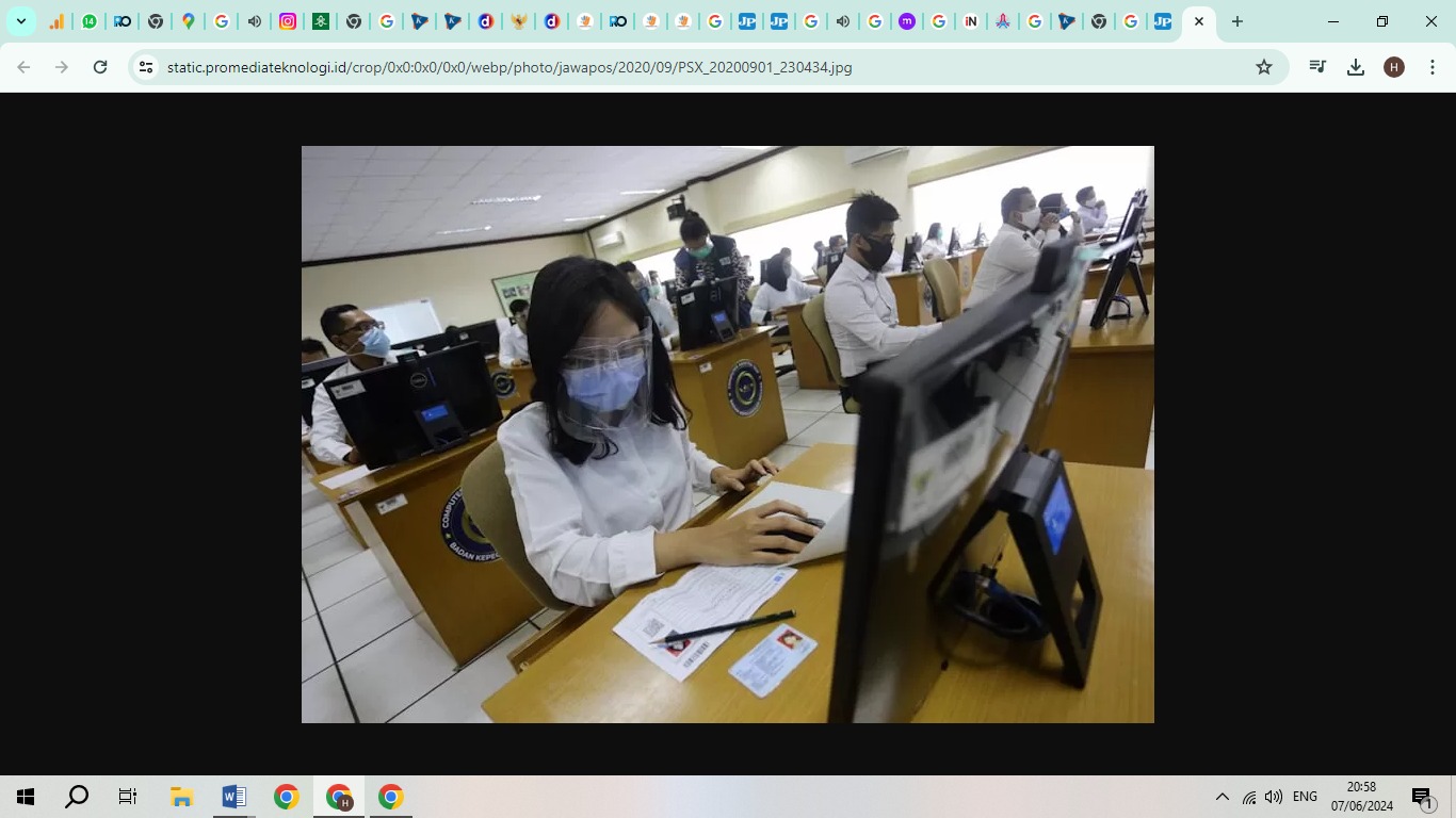 Suasana tes CPNS di Palembang, September 2020. FOTO: SALMAN TOYIBI/JAWA POS