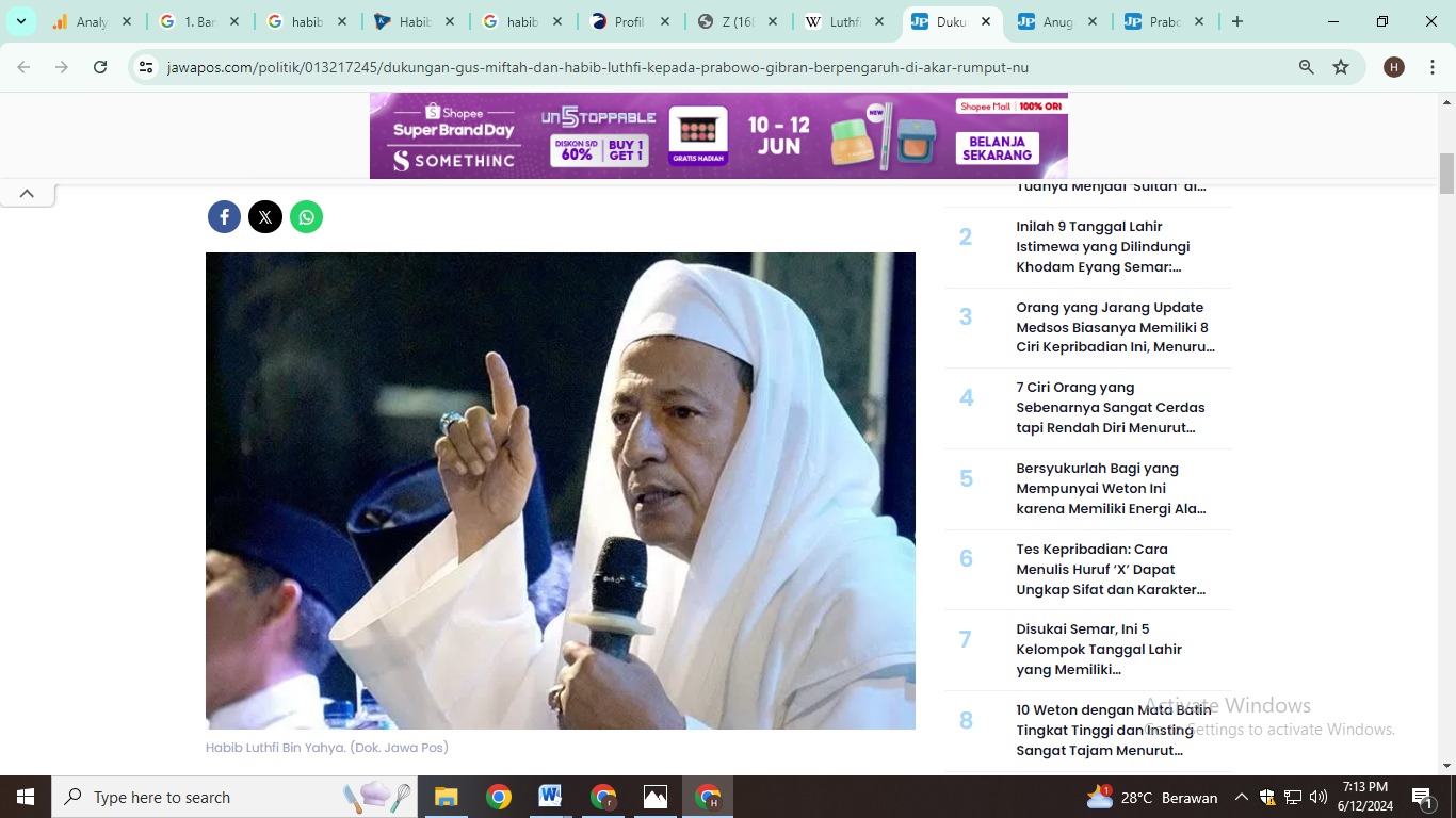 Habib Luthfi (foto; Jawa Pos)