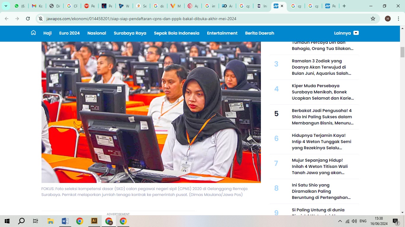 Foto ilustrasi Tes CPNS (foto: jawapos)
