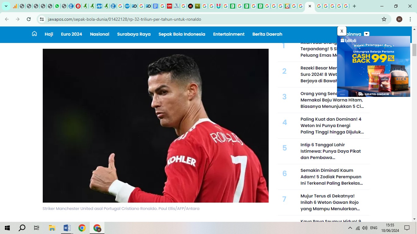 Ronaldo saat kembali ke MU